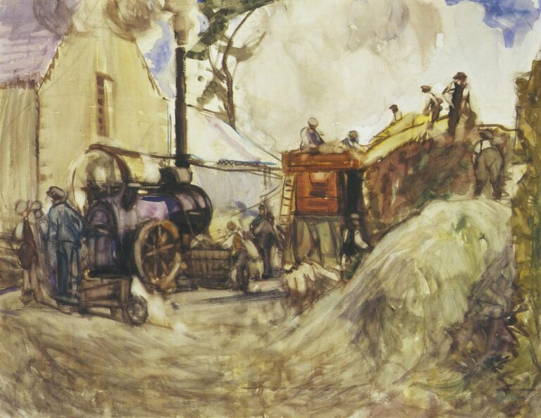 https3A2F2Fassets.lareviewofbooks.org2Fuploads2FMA I081893 TePapa Threshing in the Cotswolds full